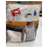 Hanes 2XL 6-Pack White Cotton Tank Tops