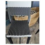 CHLOE - BAR SIDE CHAIR - BLACK / WHITE