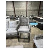 ISLAND BAY - BAR ARM CHAIRS - GRAY