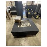 LAVA STONE OUTDOOR FIREPIT TABLE - FLAME ADJUSTMEN