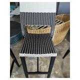 CHLOE - BAR SIDE CHAIR - BLACK / WHITE