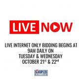 LIVE INTERNET ONLY BIDDING BEGINS AT 9AM ON TUESDA