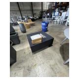 LAVA STONE OUTDOOR FIREPIT TABLE - FLAME ADJUSTMEN