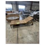 WOOD CHAISE LOUNGE ON WHEELS (SAMPLE)
