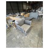 PIECES - ARIA - 4- CLUB CHAIRS / 1- RAW RECTANGLE