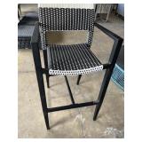CHLOE - BAR ARM CHAIR - BLACK / WHITE
