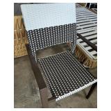 CHLOE - DINING ARM CHAIR - ESPRESSO / WHITE