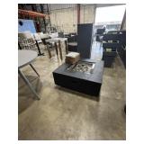 LAVA STONE OUTDOOR FIREPIT TABLE - FLAME ADJUSTMEN