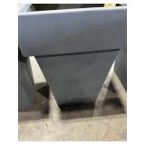 ELEMENTS - STYLE II SQUARE CONCRETE PLANTER WITH E
