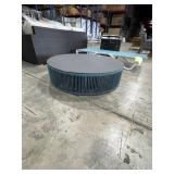 SKYE - ROUND COFFEE TABLE - TEX GRAY FRAME / TEAL