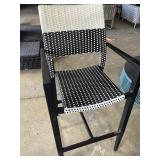 CHLOE - BAR ARM CHAIR - BLACK / WHITE