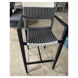 CHLOE - BAR ARM CHAIR - BLACK / WHITE