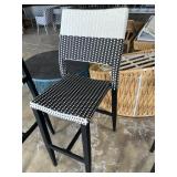 CHLOE - BAR SIDE CHAIR - BLACK / WHITE