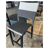CHLOE - BAR SIDE CHAIR - BLACK / WHITE