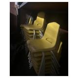YELLOW PLASTIC KIDS CHAIRS