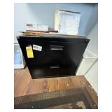 BLACK 2 DRAWER FILE CABINET