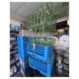 ASSORTED EMPTY COMPARTMENT GLASS RACKS (MIDDLE / T