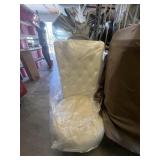 CREAM FABRIC HIGH BACK CHAIR (MATCHES 1 IN SHOWROO