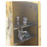 YELLOW FLAMMABLE STORAGE CABINET WITH 2 DOORS & CO