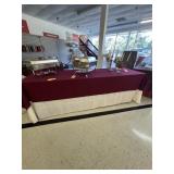 ASSORTED RECTANGULAR FOLDING TABLES WITH LINENS -