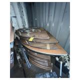 SHAPED WOOD TOP FOLDING TABLES - TEAR DROP, HEART,