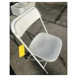 WHITE METAL & PLASTIC FOLDING CHAIRS