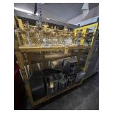 YELLOW METAL ROLLING CAGE / RACK