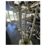 WHITE PLASTIC LIGHTS WITH 4 GLOBE BULBS - APPROXIM