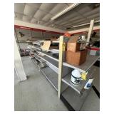 METAL SHELVING UNIT WITH 2 SIDES & END CAP - WITH