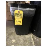 BLACK PLASTIC TRASH CANS