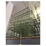 ASSORTED EMPTY COMPARTMENT GLASS RACKS
