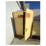 YELLOW FLAMMABLE STORAGE CABINET WITH 2 DOORS & CO
