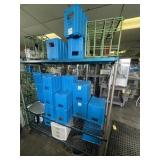 ASSORTED EMPTY COMPARTMENT GLASS RACKS (MIDDLE / T