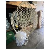 WHITE WICKER HIGH BACK CHAIR (MATCHES 1 IN SHOWROO