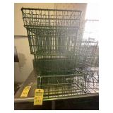 ASSORTED EMPTY COMPARTMENT GLASS RACKS (MIDDLE / T