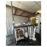 METAL TEAR DROP SHELVING UNIT WITH 2 SHELVES - 8