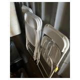 WHITE METAL & PLASTIC FOLDING CHAIRS (CONTAINER 3)