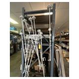 WHITE METAL TALL CLAMP-ON CANDLE HOLDERS