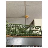 ASSORTED EMPTY COMPARTMENT GLASS RACKS (FRONT / TO