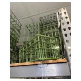 ASSORTED EMPTY COMPARTMENT GLASS RACKS (BACK / TOP