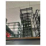 ASSORTED EMPTY COMPARTMENT GLASS RACKS (MIDDLE / T