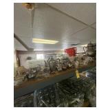ASSORTED SILVER PIECES - CHAFFING DISH, DISPENSER,