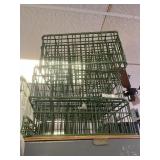 ASSORTED EMPTY COMPARTMENT GLASS RACKS (FRONT / TO