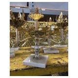 GOLD CANDLE HOLDERS WITH MARBLE BASE