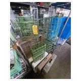 ASSORTED EMPTY COMPARTMENT GLASS RACKS (MIDDLE / T