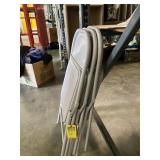 CREAM METAL FOLDING CHAIRS WITH PADDED SEATS