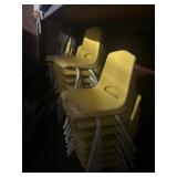 YELLOW PLASTIC KIDS CHAIRS