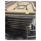 FOLDING TABLES WITH WOOD TOP (MIDDLE STACK)