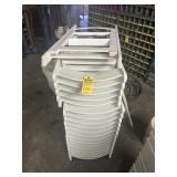 WHITE PLASTIC FOLDING CHAIRS (2 STACKS)