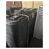 BLACK METAL & PLASTIC FOLDING CHAIRS